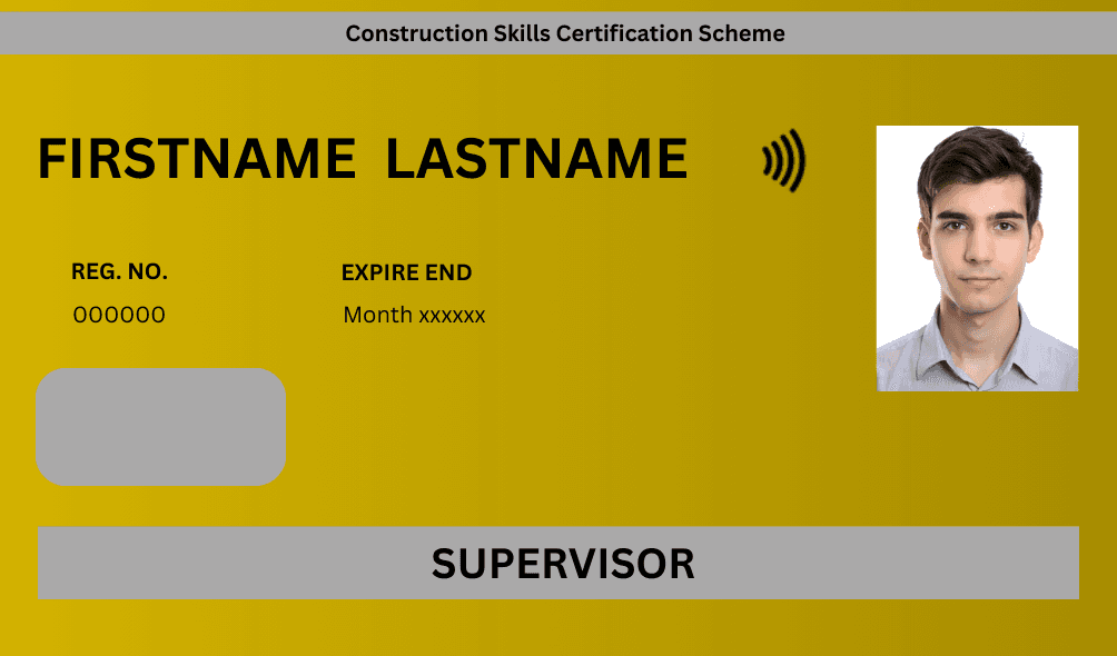 CSCS Gold Supervisor Card sample